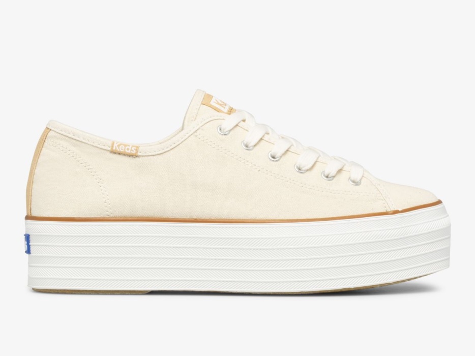 Keds Triple Up Canvas Crème Voor Dames