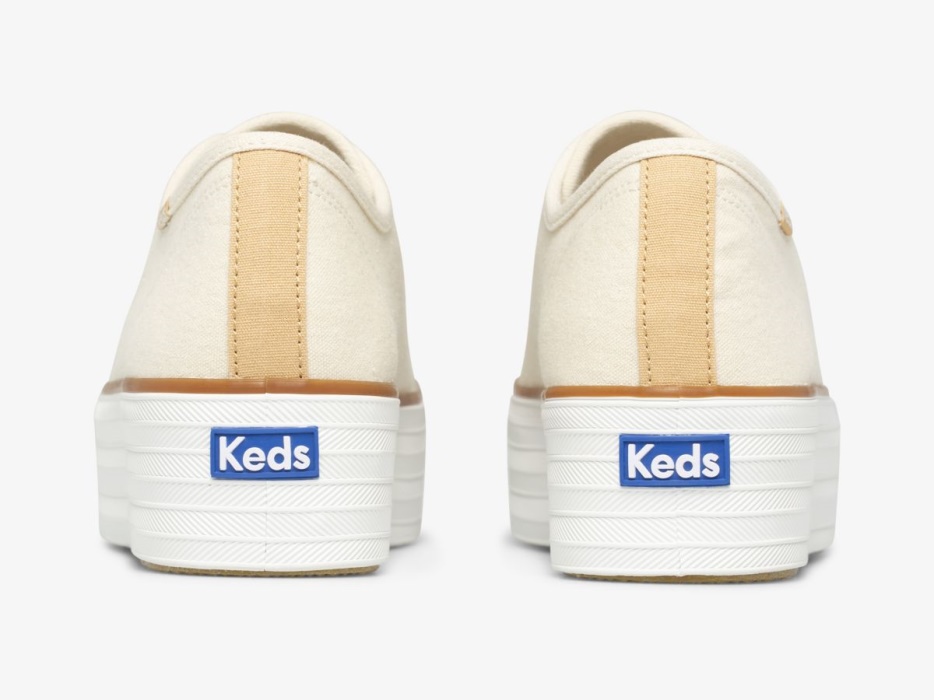 Keds Triple Up Canvas Crème Voor Dames