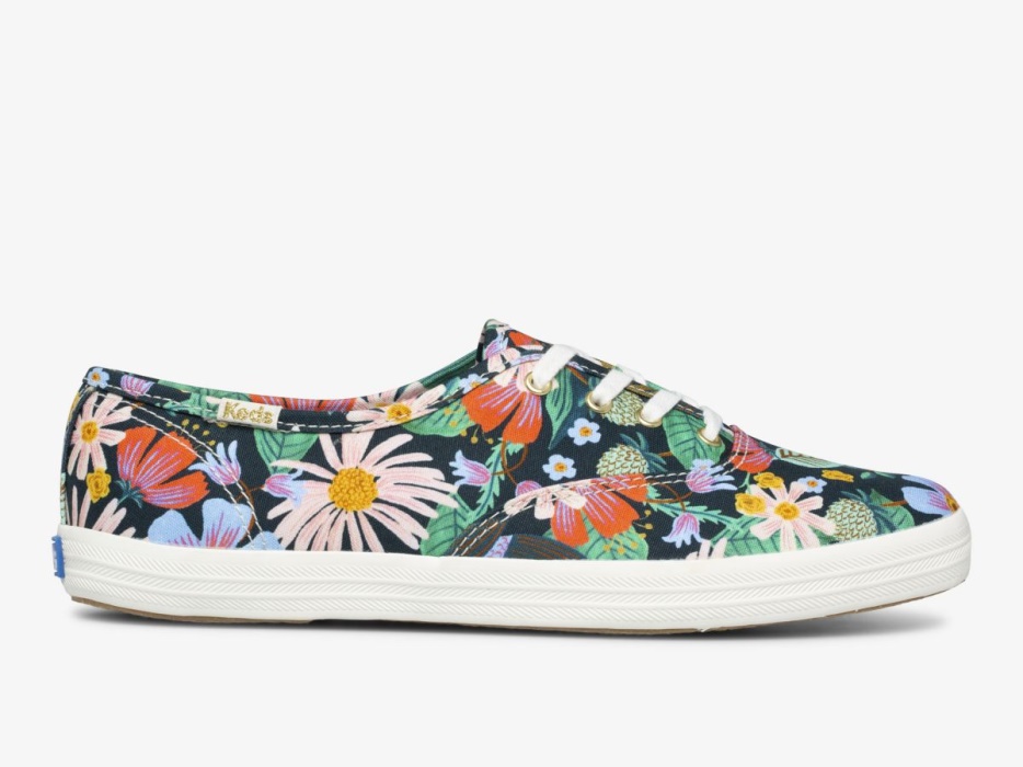 Keds Dames X Rifle Paper Co. Kampioen Duiventil Marine Multi