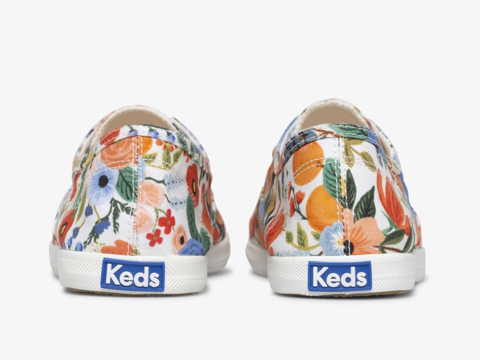 Keds Dames X Rifle Paper Co. Chillax Citrus Tuinfeest Wit Multi