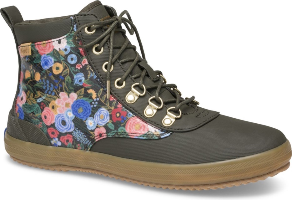 Keds Dames X Rifle Paper Co. Scout Waterafstotende Laars Tuinfeest Bosgroen