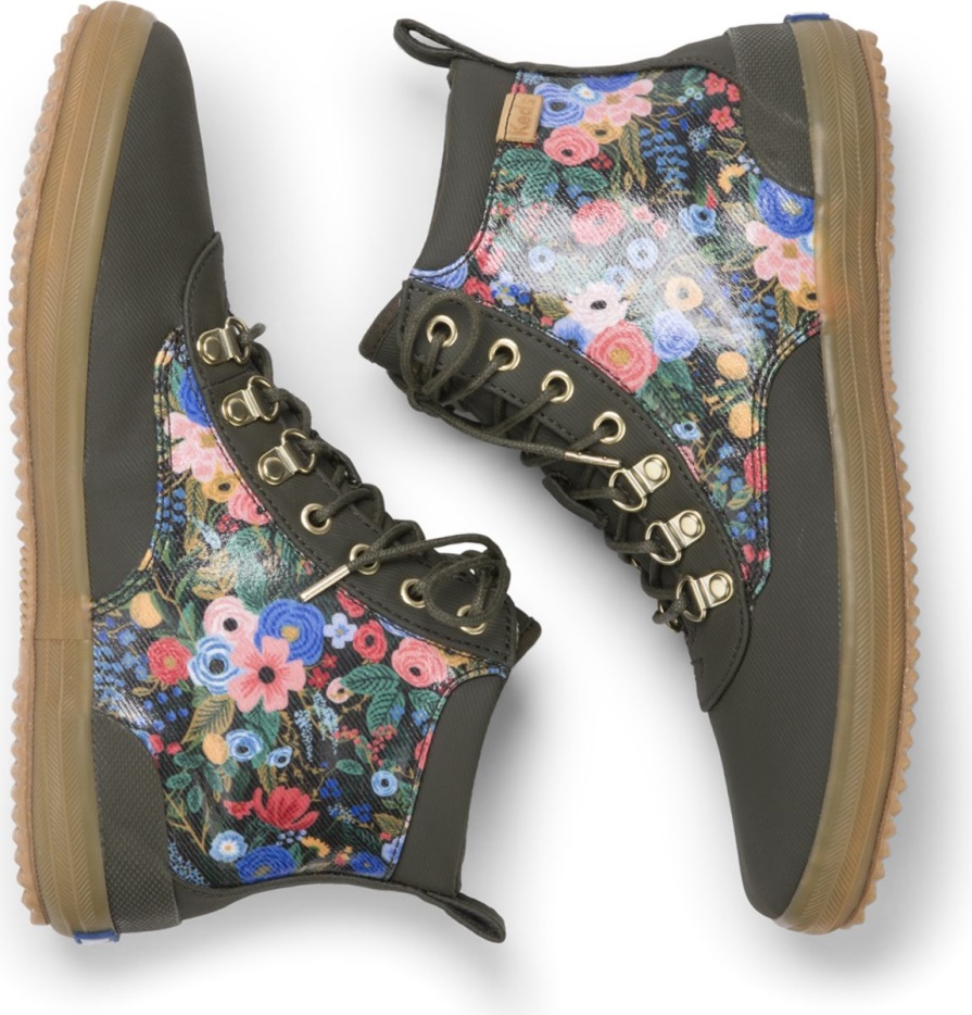 Keds Dames X Rifle Paper Co. Scout Waterafstotende Laars Tuinfeest Bosgroen