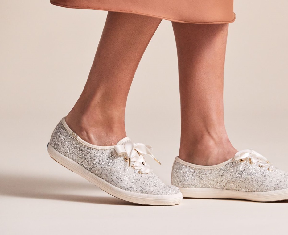 Keds Dames X Kate Spade New York Champion Glitter Cream Glitter