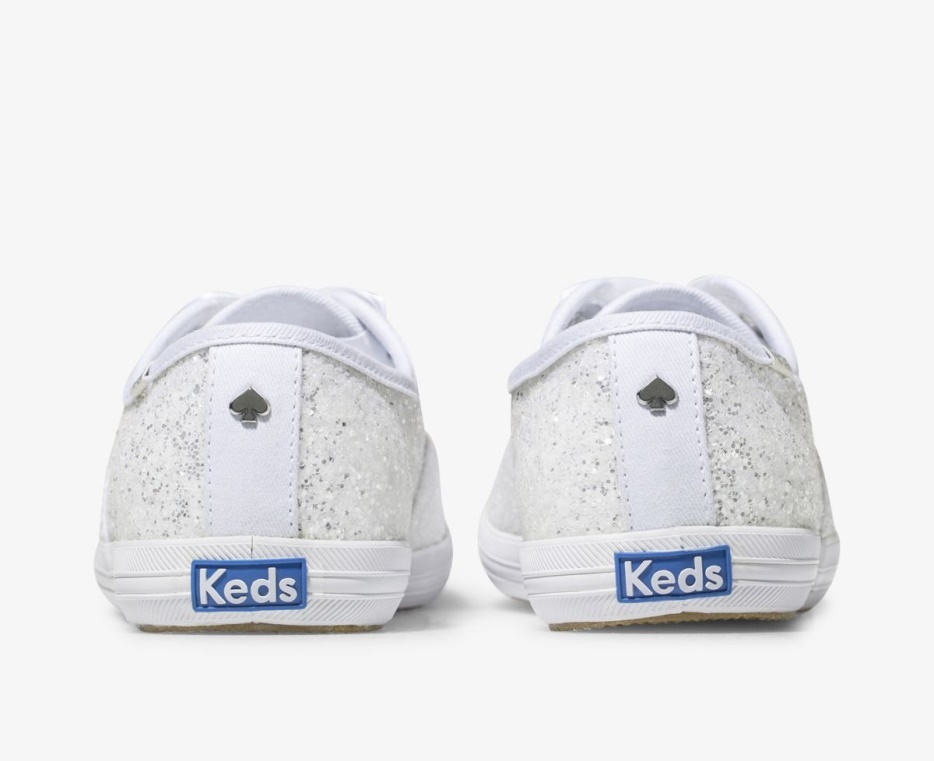 Keds Dames X Kate Spade New York Champion Glitter White