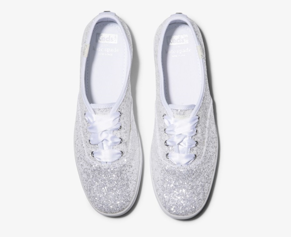 Keds Dames X Kate Spade New York Champion Glitter White