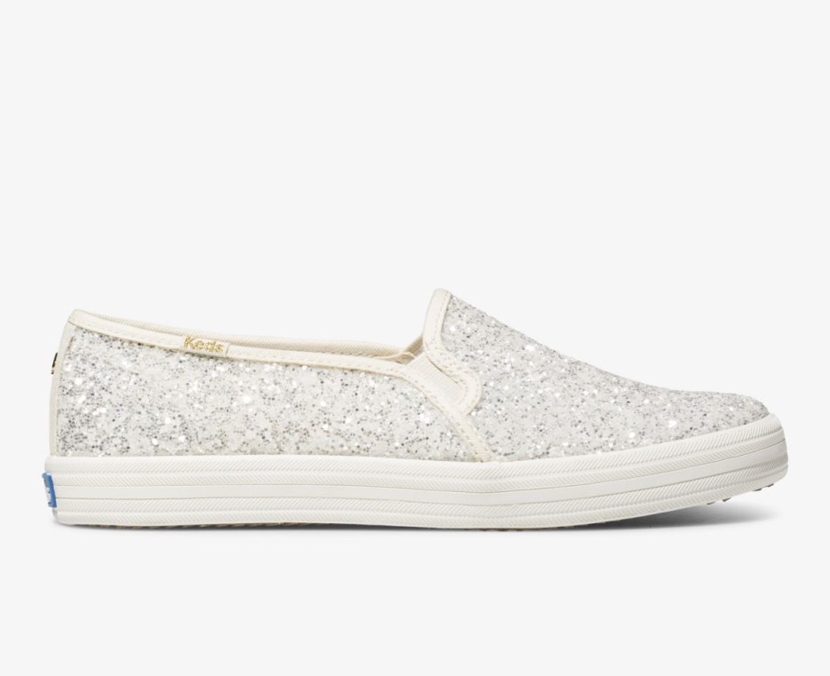 Keds Dames X Kate Spade New York Dubbeldekker Glitter Crème