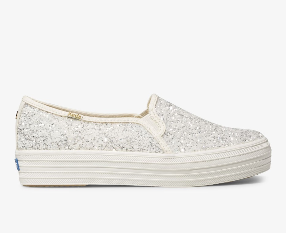 Keds Dames X Kate Spade New York Triple Decker Glitter Crème