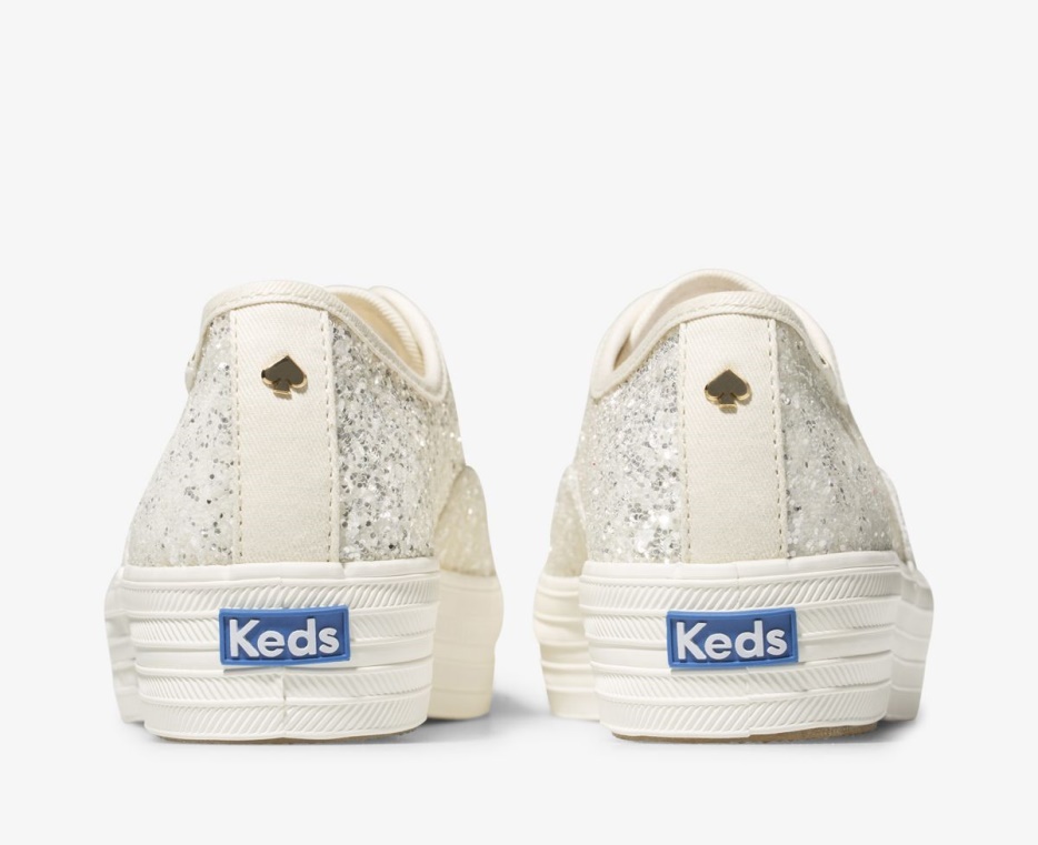 Keds Dames X Kate Spade New York Triple Glitter Cream