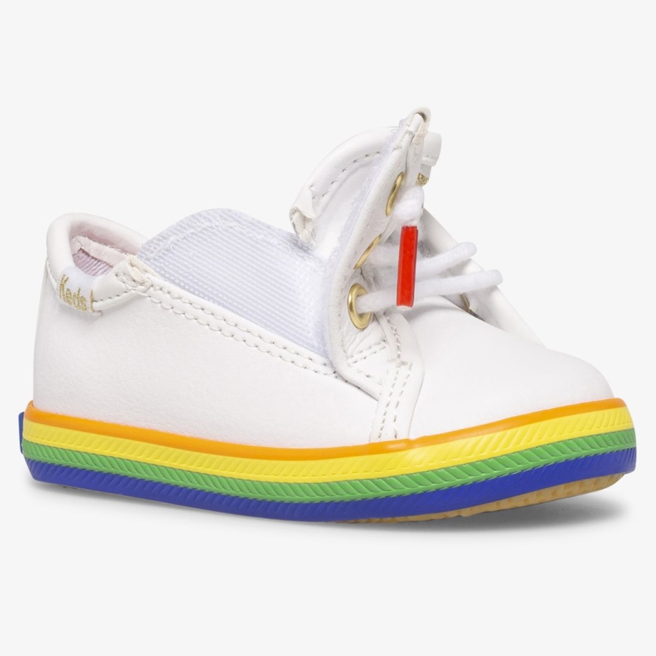 Kickstart Wieg Voor Kleine Kinderen Wit/regenboog Keds