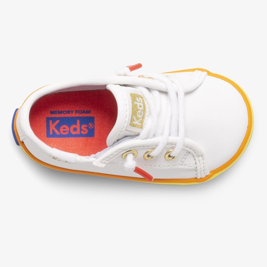 Kickstart Wieg Voor Kleine Kinderen Wit/regenboog Keds