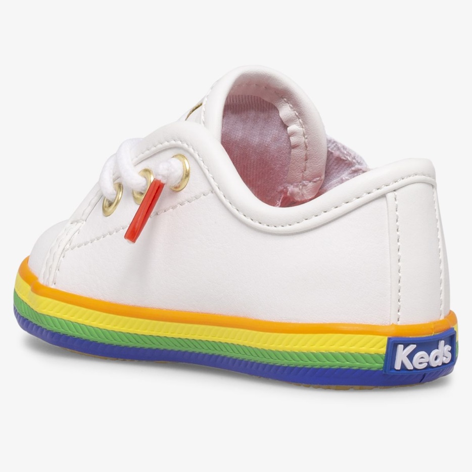 Kickstart Wieg Voor Kleine Kinderen Wit/regenboog Keds