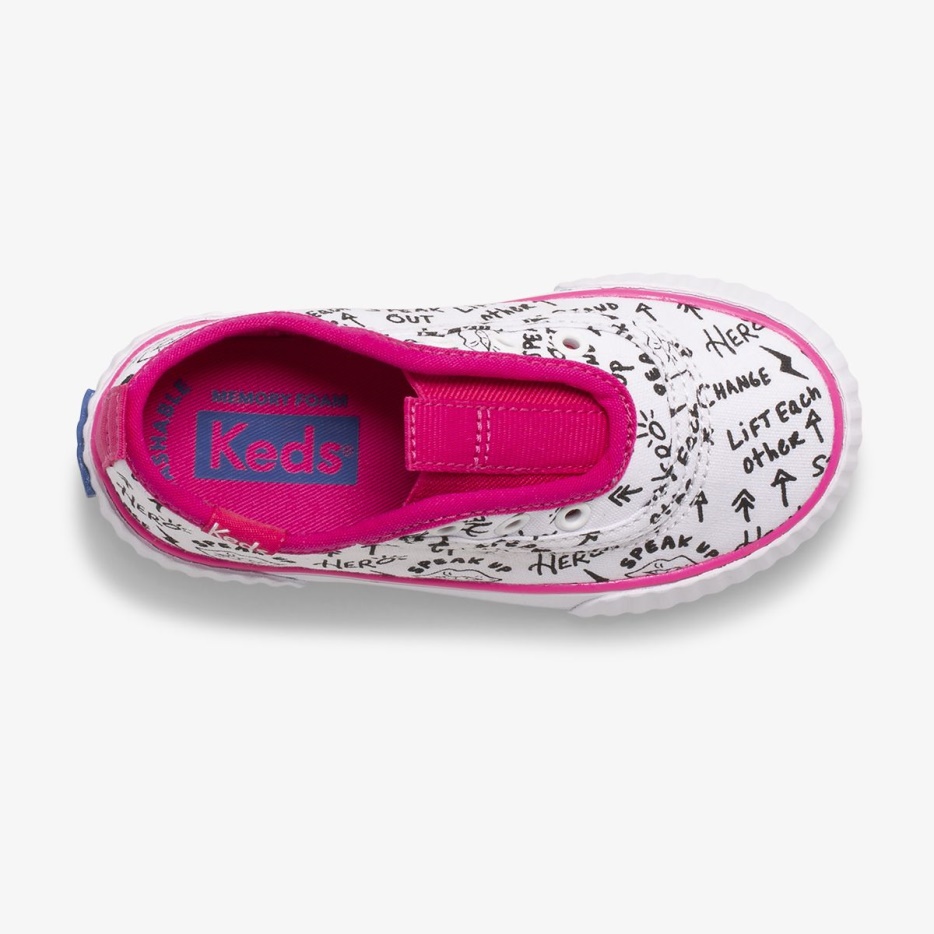 Topkick Wasbare Instapper Voor Kleine Kinderen Wit/roze Keds