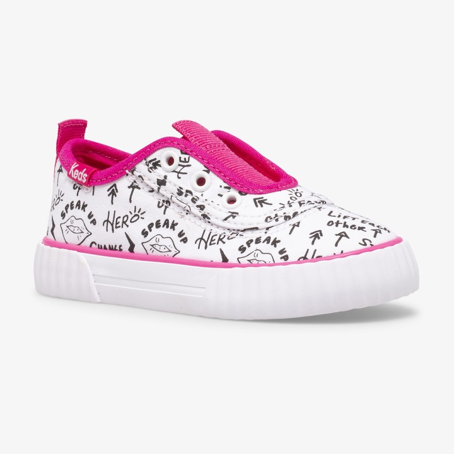 Topkick Wasbare Instapper Voor Kleine Kinderen Wit/roze Keds