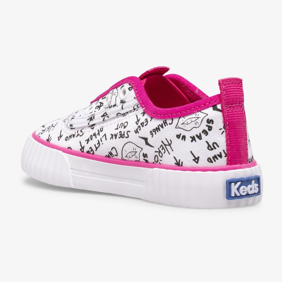 Topkick Wasbare Instapper Voor Kleine Kinderen Wit/roze Keds