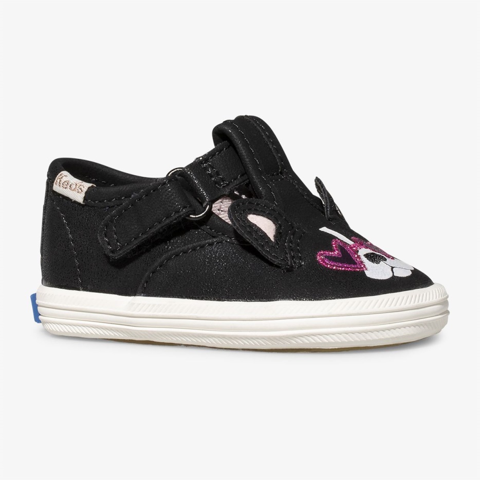 Little Kid's X Kate Spade New York Champion T-strap Francois Keds Zwart