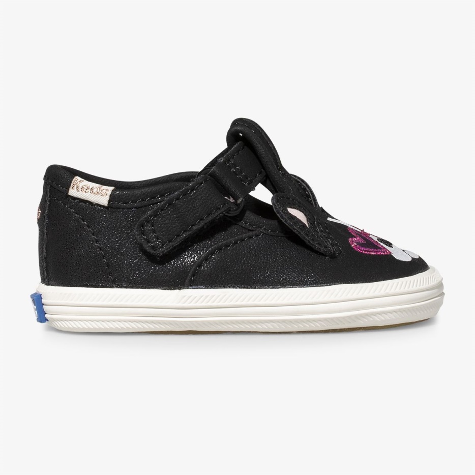Little Kid's X Kate Spade New York Champion T-strap Francois Keds Zwart