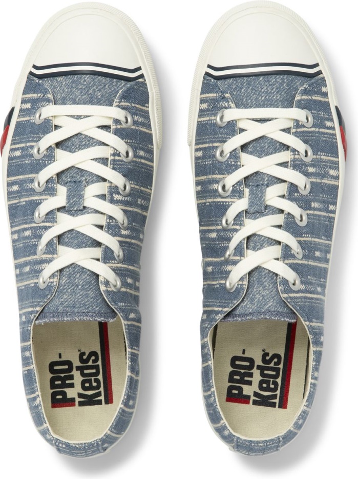 Heren Unisex Royal Lo Geweven Streep Keds Indigo