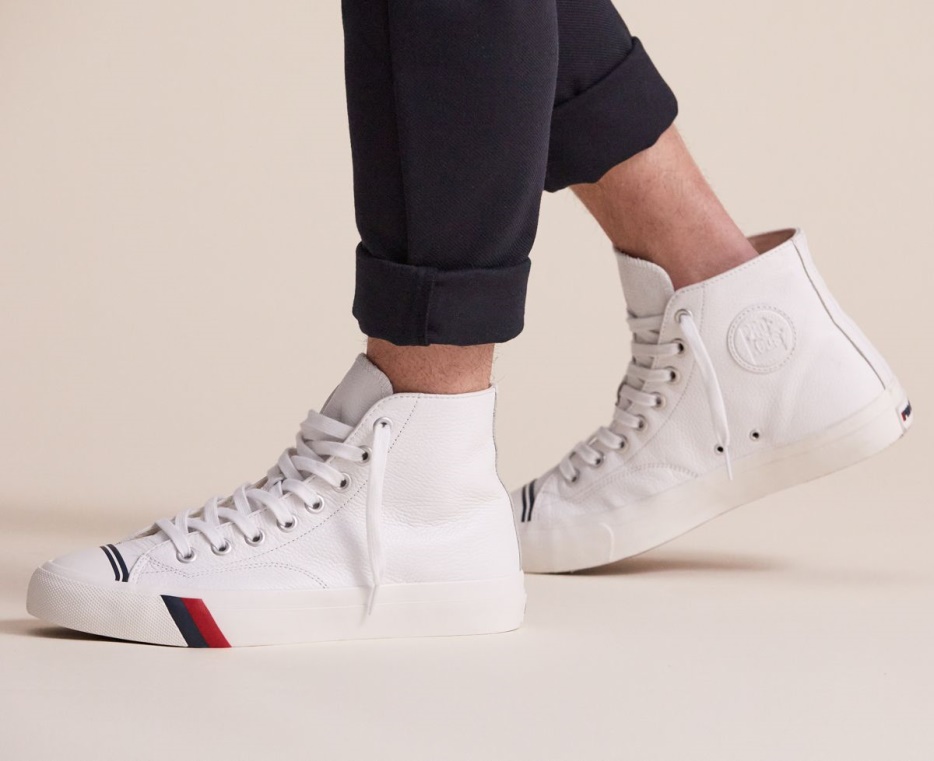 Unisex Royal Hi Leer Keds Wit