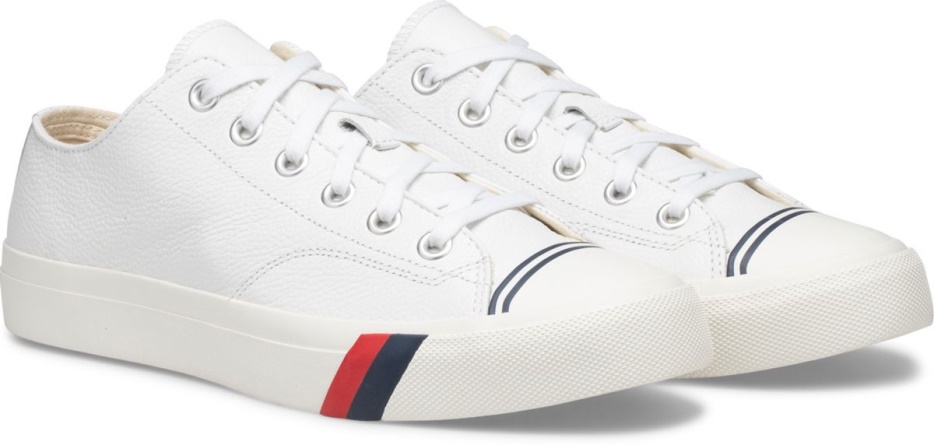 Unisex Royal Lo Classic Leer Keds Wit