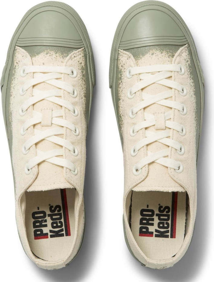 Unisex Royal Lo Spray Foxing Keds Naturel Groen