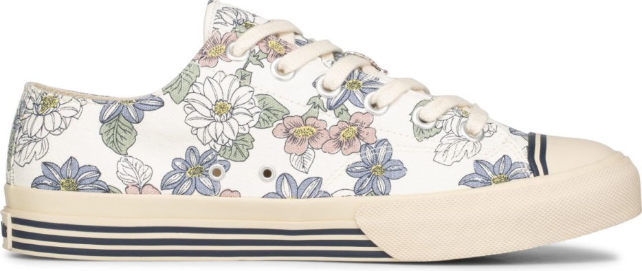 Unisex Super Gerecycled Canvas Bloemenprint Keds Cream