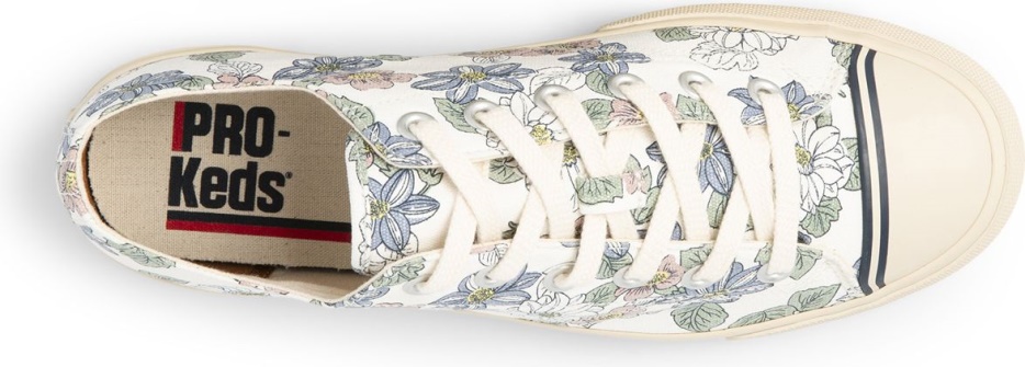 Unisex Super Gerecycled Canvas Bloemenprint Keds Cream