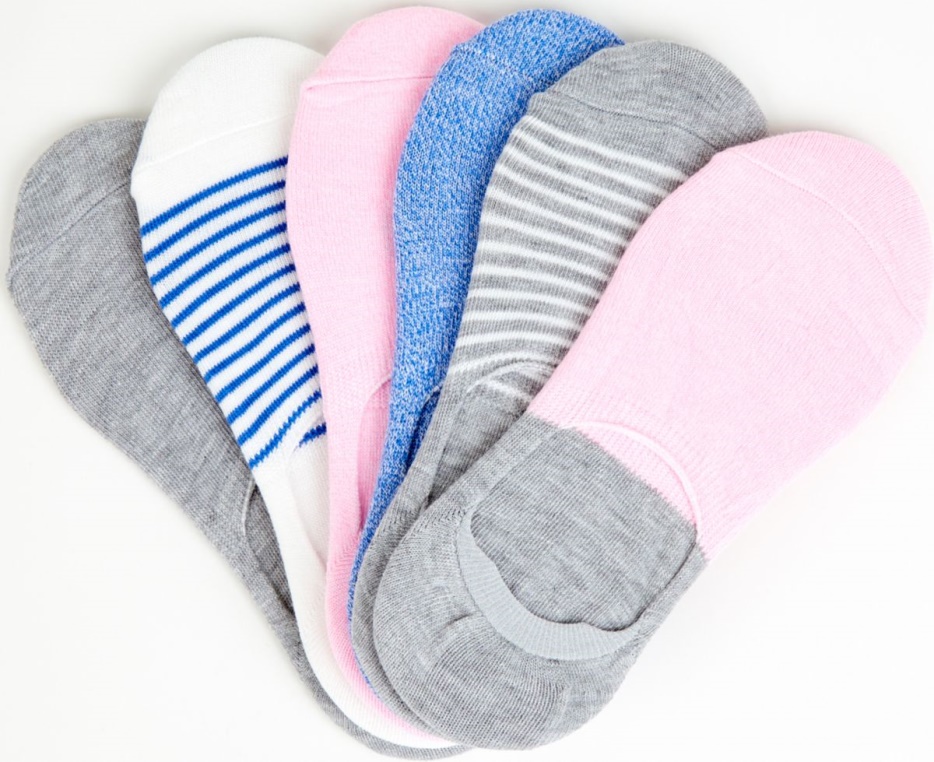 Dames 6 Pk Klassieke Sneaker Voering Sokken Roze Multi Keds