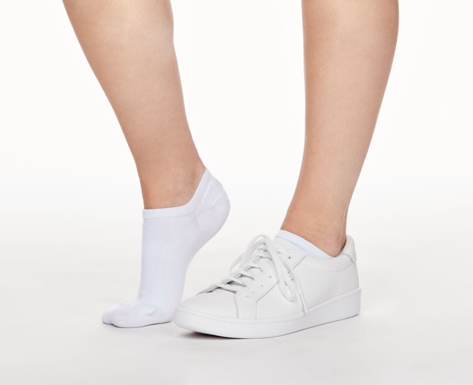 Damessokken Met Hoog Uitgesneden Voering Van 6 Pk, Wit Keds