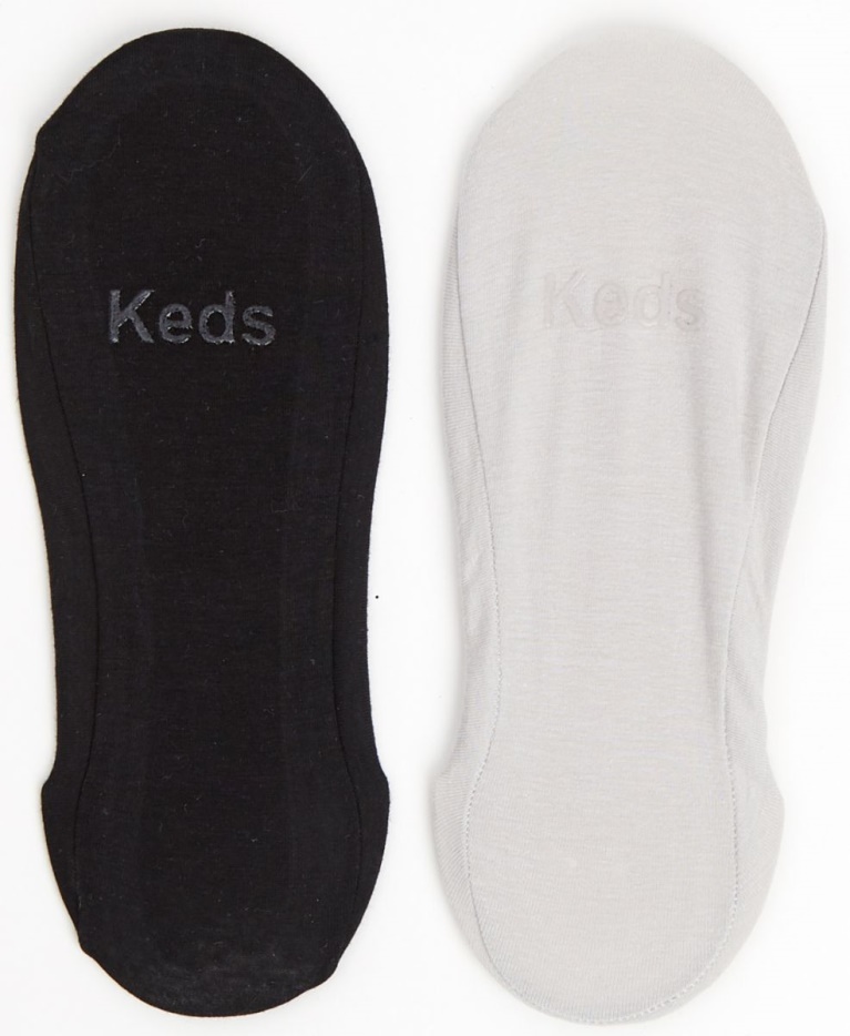 Dames 6pk Extra Laag Uitgesneden Voering Zwart Keds