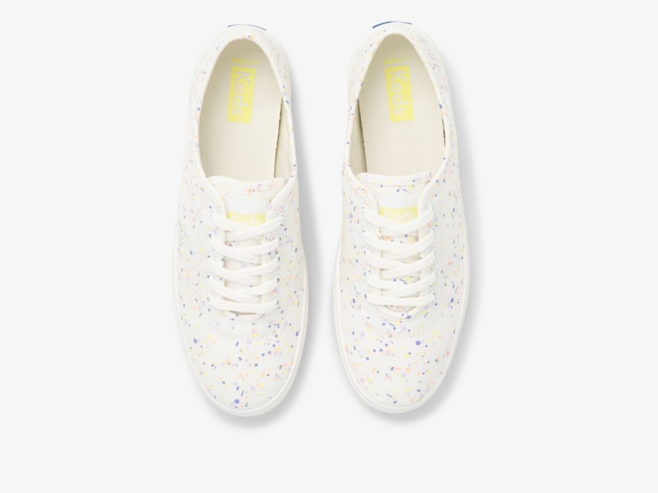 Dames Breezie Confetti Canvas Wit Multi Keds