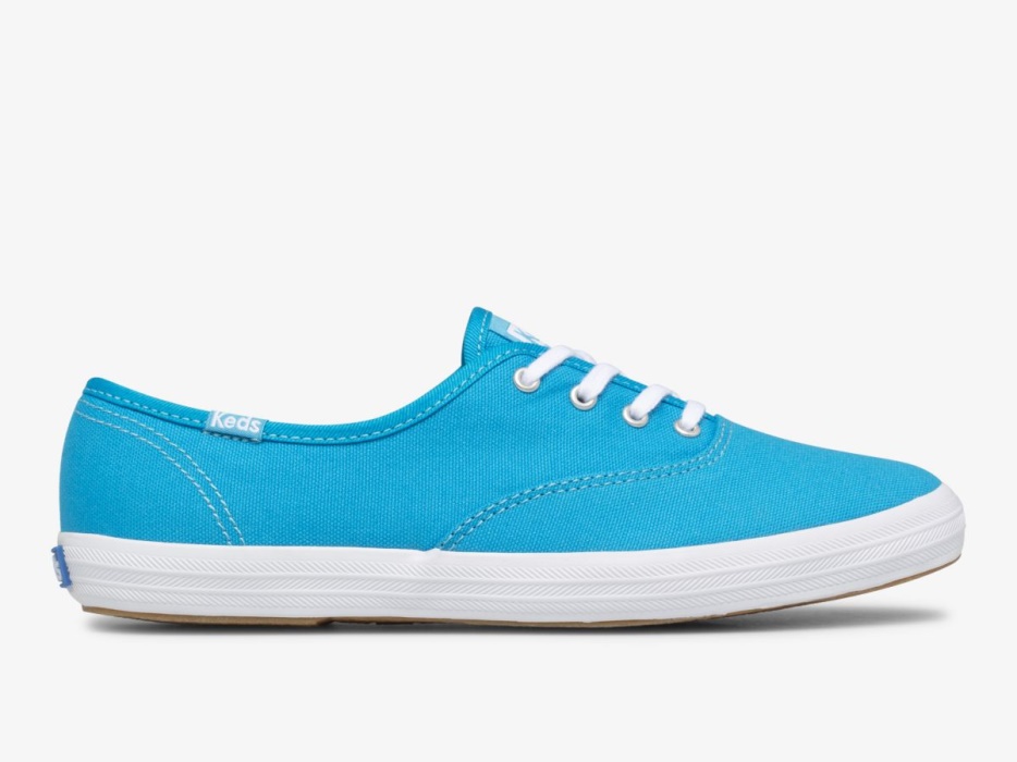 Dameskampioen Canvas Neon Wasbaar Neonblauw Keds