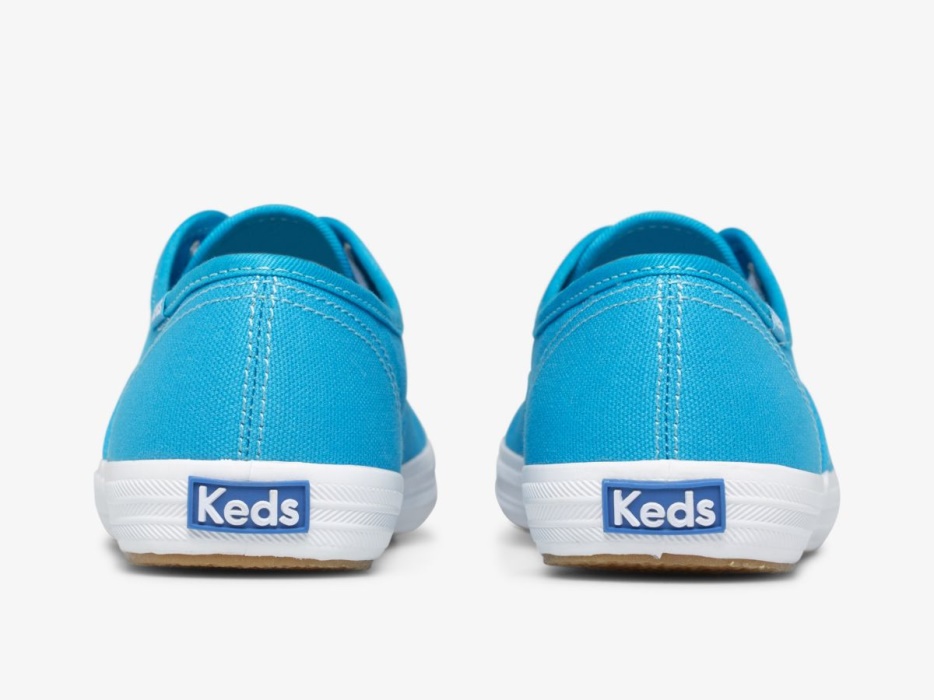 Dameskampioen Canvas Neon Wasbaar Neonblauw Keds