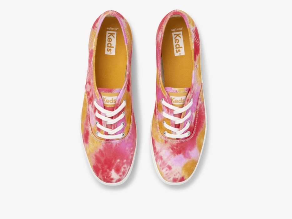 Dameskampioen Canvas Tie Dye Roze Oranje Keds
