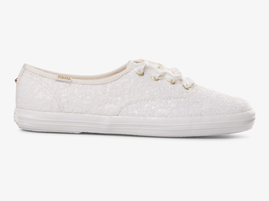 Dameskampioen Pailletten Off White Keds