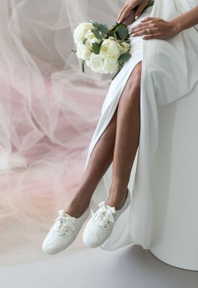 Dameskampioen Pailletten Off White Keds