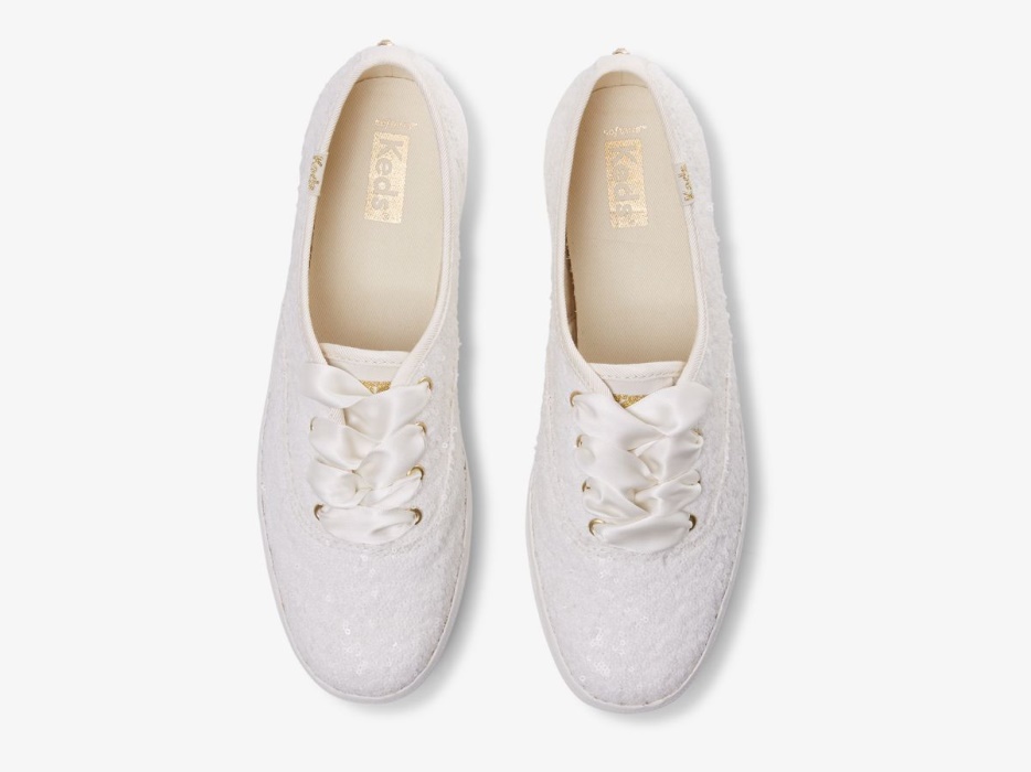 Dameskampioen Pailletten Off White Keds