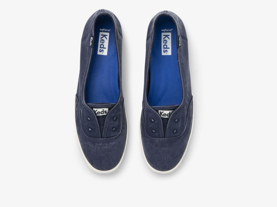 Dames Chillax Mini Twill Wasbare Marine Keds