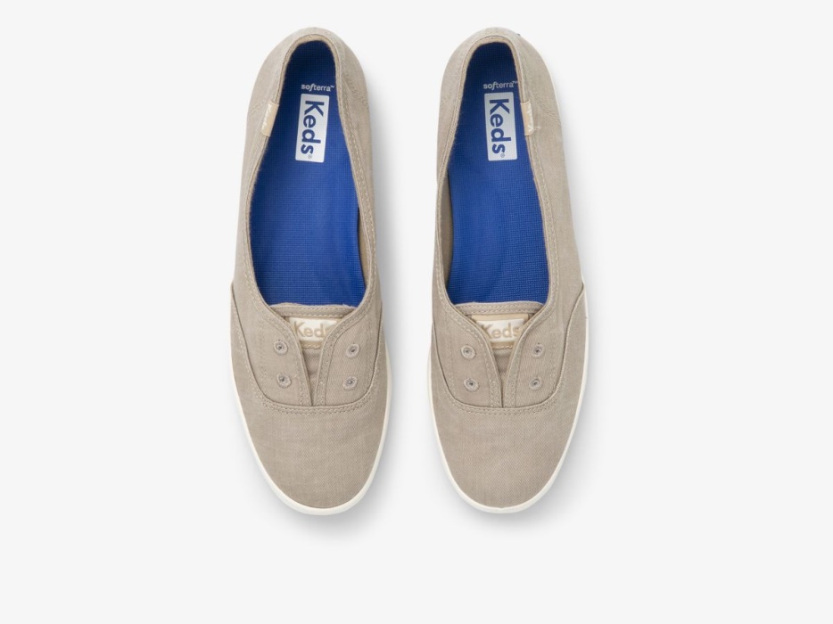 Chillax Mini Twill Wasbare Tan Keds Voor Dames