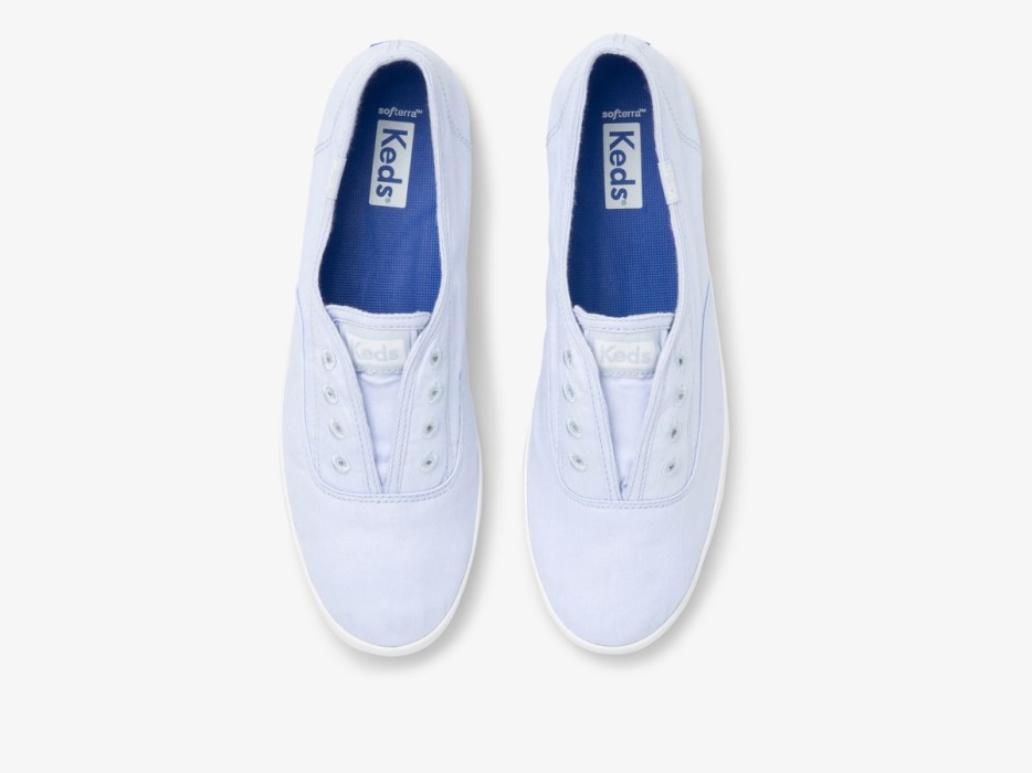Chillax Twill Dames Wasbaar Lichtblauw Keds