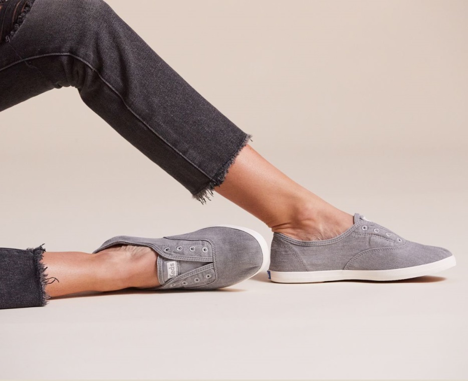 Dames Chillax Wasbaar Feat. Biologisch Katoen Medium Grijze Keds