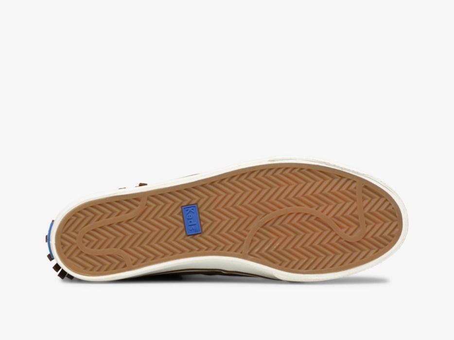 Dames Cooper Zip Fringe Suède Bruin Keds