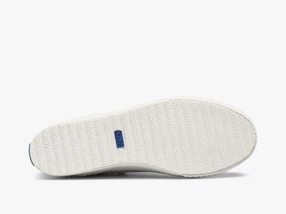 Dames Demi Mid Trx Leer Keds Wit