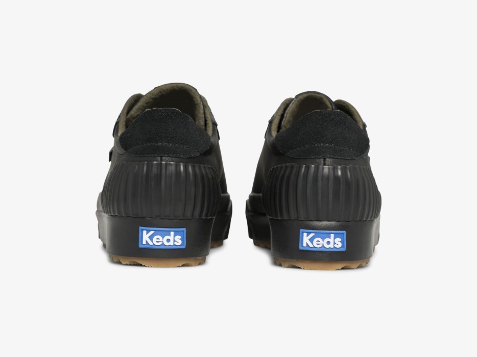 Dames Demi Trx Leren Keds Zwart