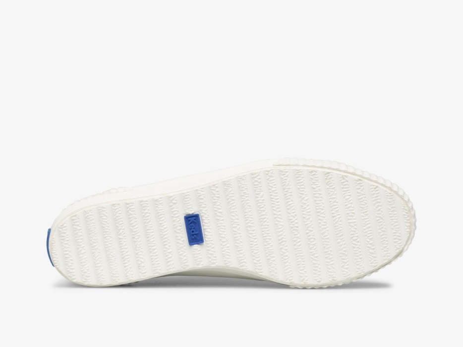 Dames Demi Trx Leer Keds Wit Zilver