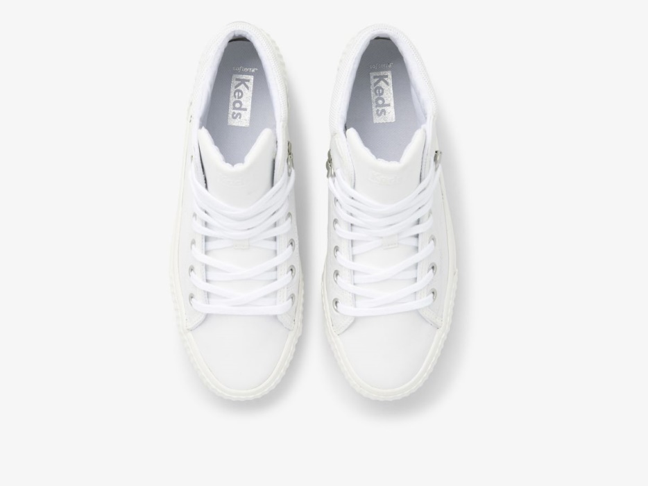 Dames Demi Trx Half Leer Wit Zilver Keds