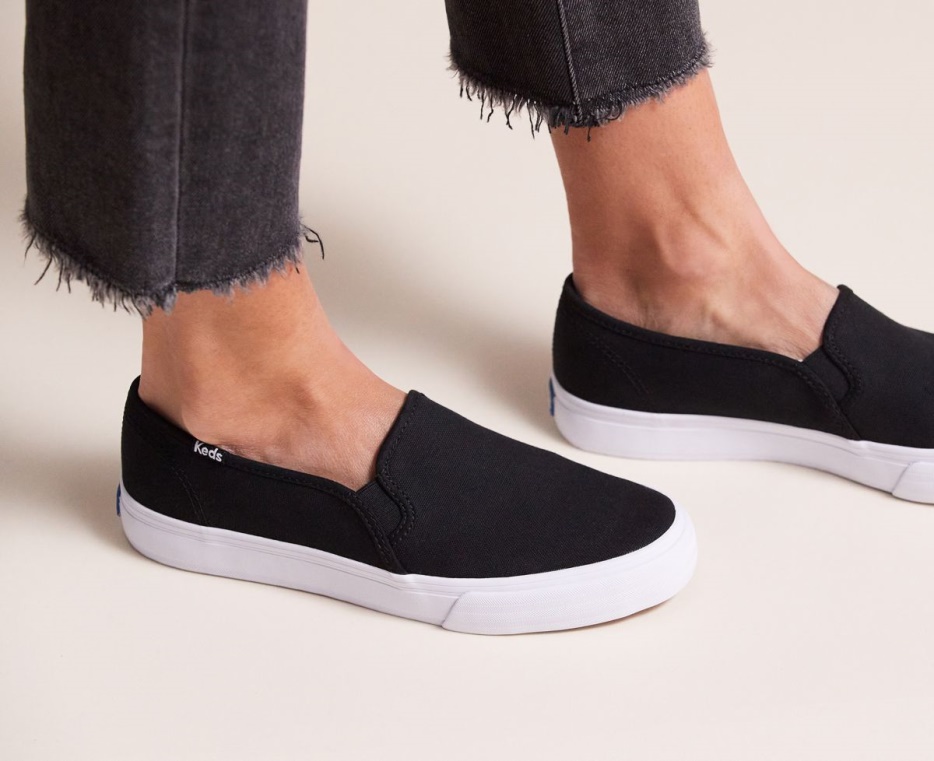 Dubbeldekker Canvas Dames Zwart Keds