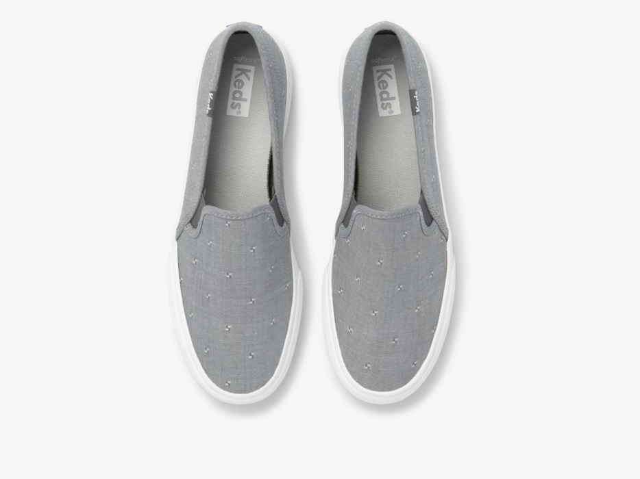 Dubbeldekker Dobby Jacquard Dames Donkergrijs Keds