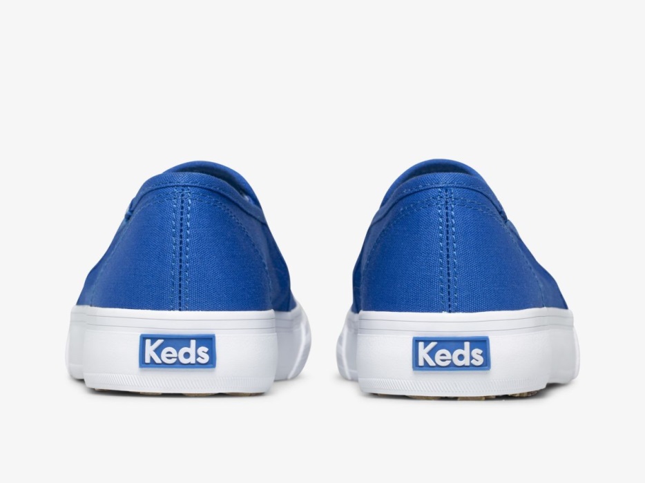 Dubbeldekker Feat. Biologische Katoenen Keds Helderblauw