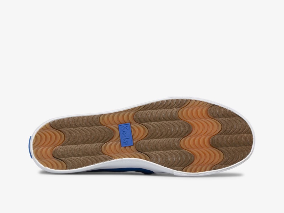 Dubbeldekker Feat. Biologische Katoenen Keds Helderblauw