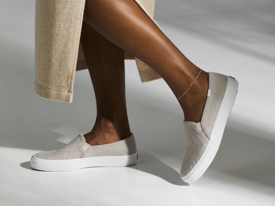 Dames Dubbeldekker Geo Jersey Grijs Keds